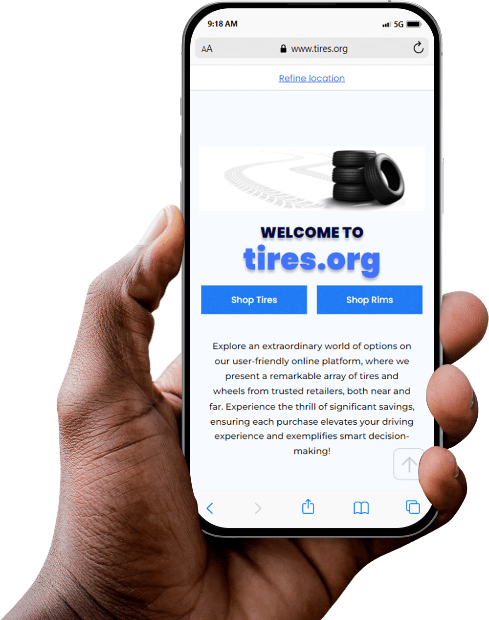 Tires.org Desktop View